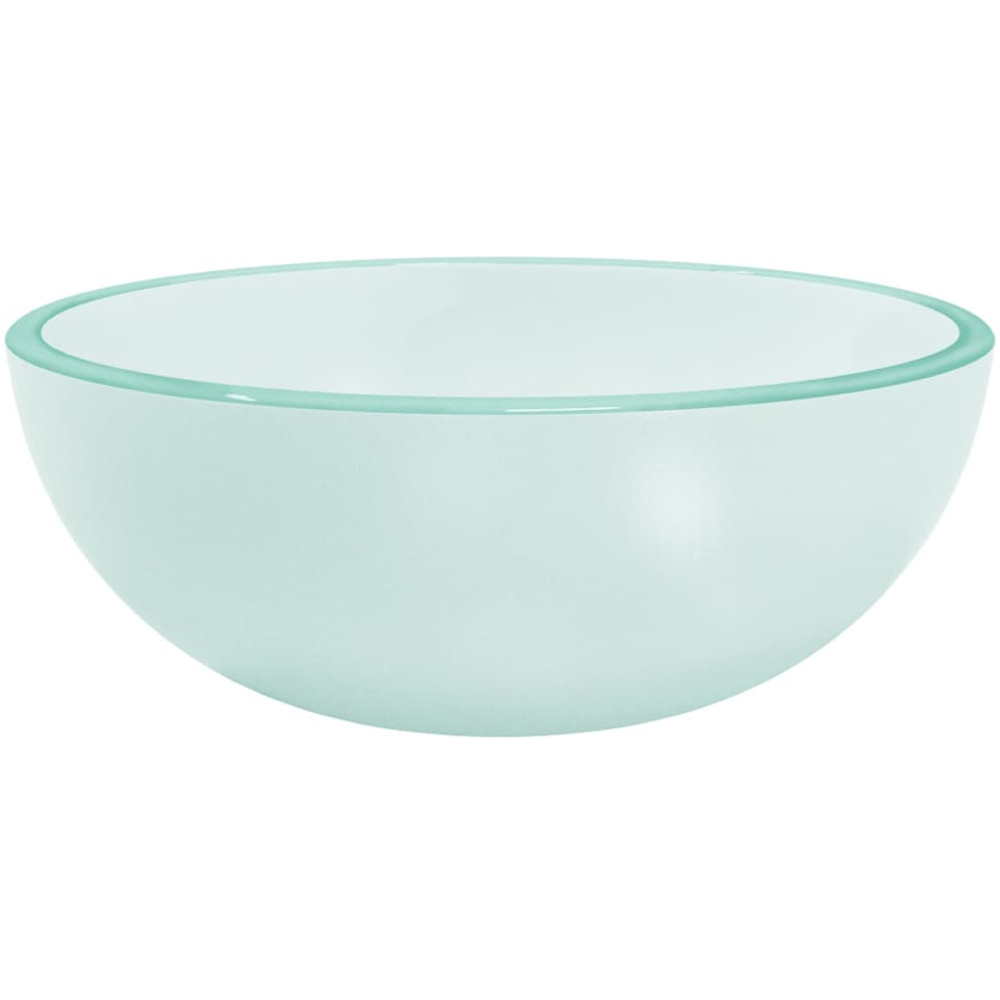 vidaXL Frosted Tempered Glass Round Wash Basin 120 x 300mm Image 1