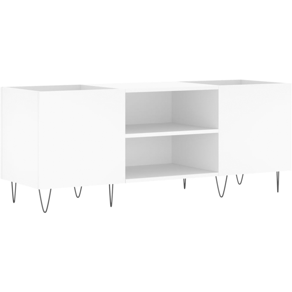 vidaXL 2 Shelf White Record Cabinet Image 2