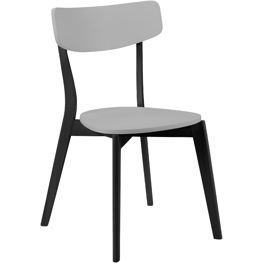 Julian Bowen Casa Set of 2 Grey and Black Dining Chairs Image 3