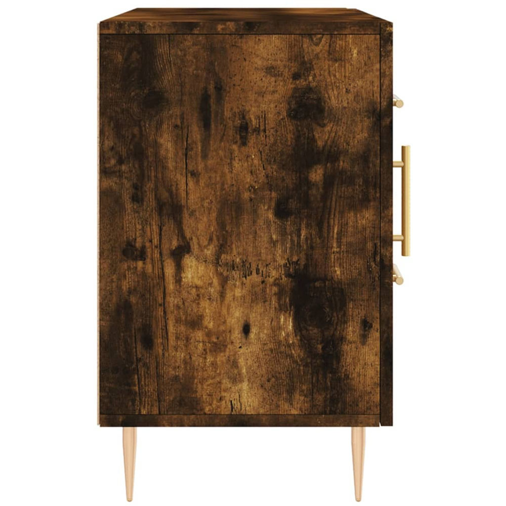 vidaXL 2 Door 2 Drawer Smoked Oak Sideboard Image 7
