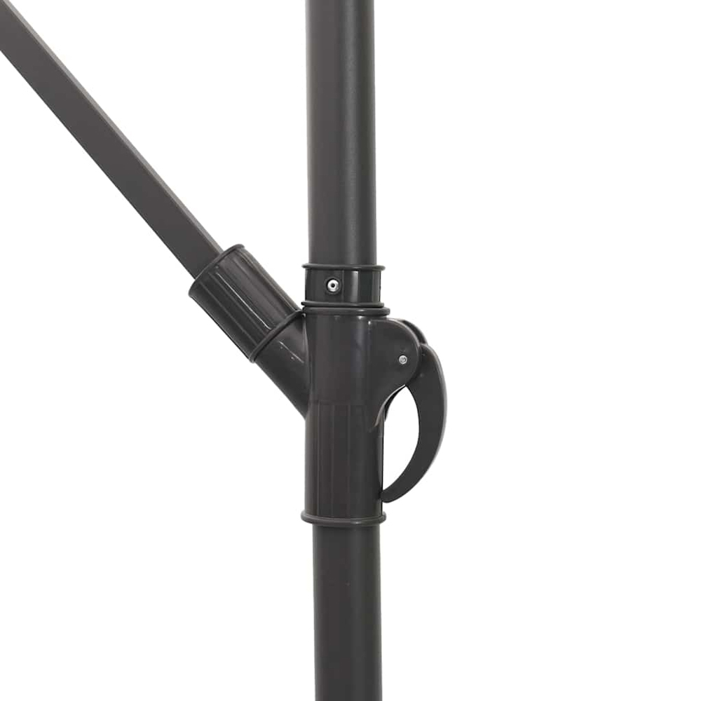 vidaXL Brown Straw Top Cantilever Parasol with Steel Pole 2.4m Image 6