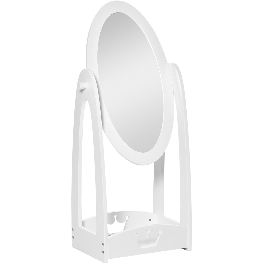 HOMCOM Kids White Dressing Mirror Image 1