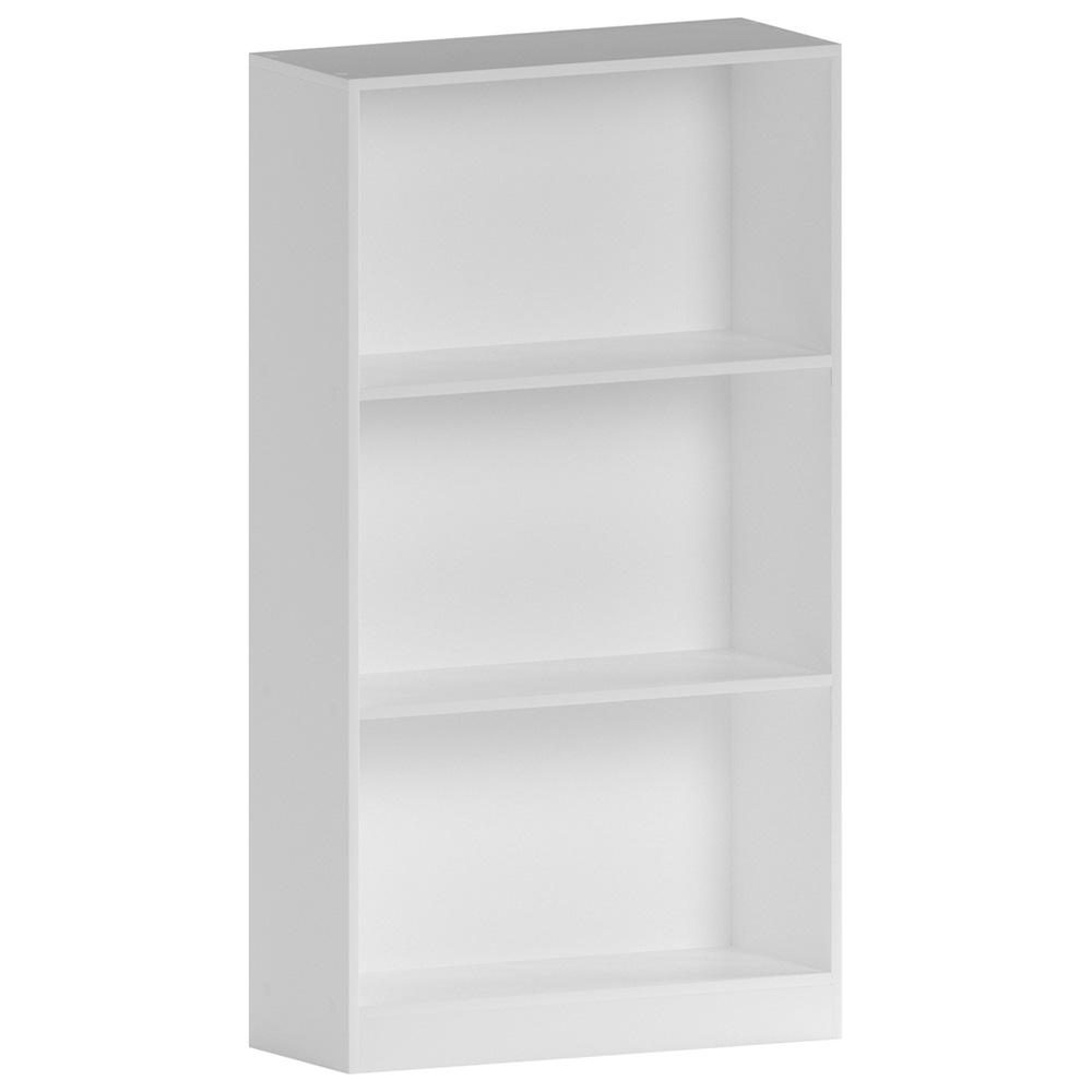 Vida Designs Cambridge 3 Shelf White Medium Bookcase Image 2