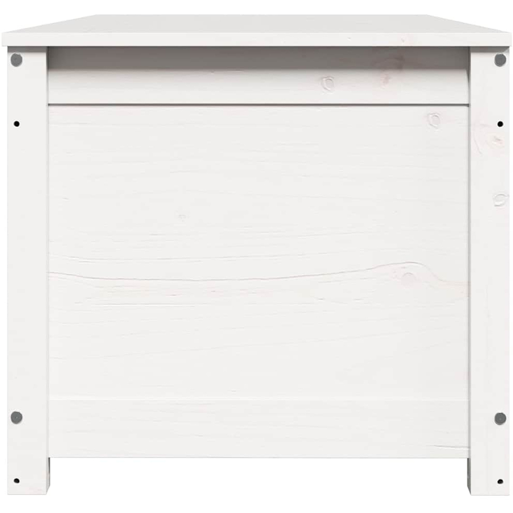 vidaXL White Solid Pine Wood Storage Box with Lid 110 x 50 x 45.5cm Image 6