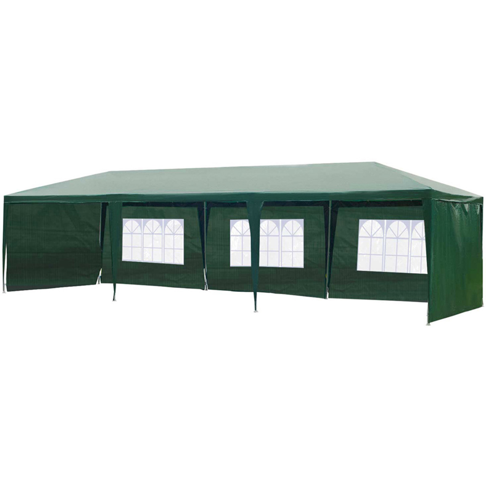 Outsunny 9 x 3m Green Gazebo with Sides Image 2