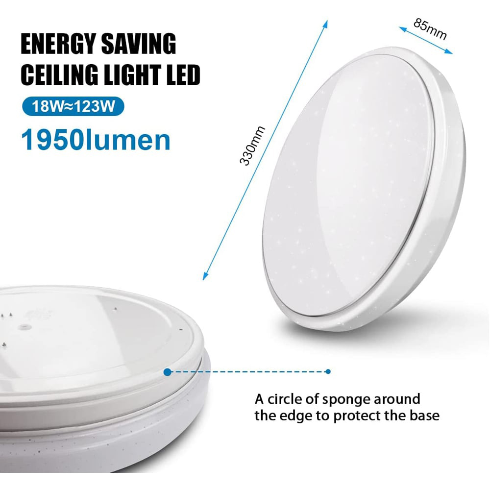 ExtraStar Cool White LED Integrated Flush Ceiling Light Image 5