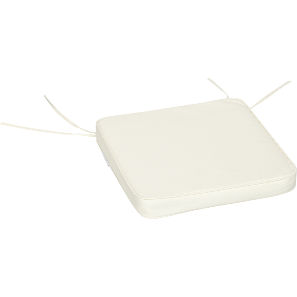 Outsunny White Dining Chair Seat Pad Cushion 42 x 42cm 6 Pack Image 3