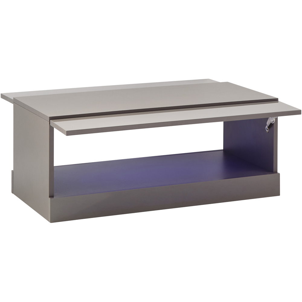 GFW Galicia Grey LED Lift Up Coffee Table Image 5
