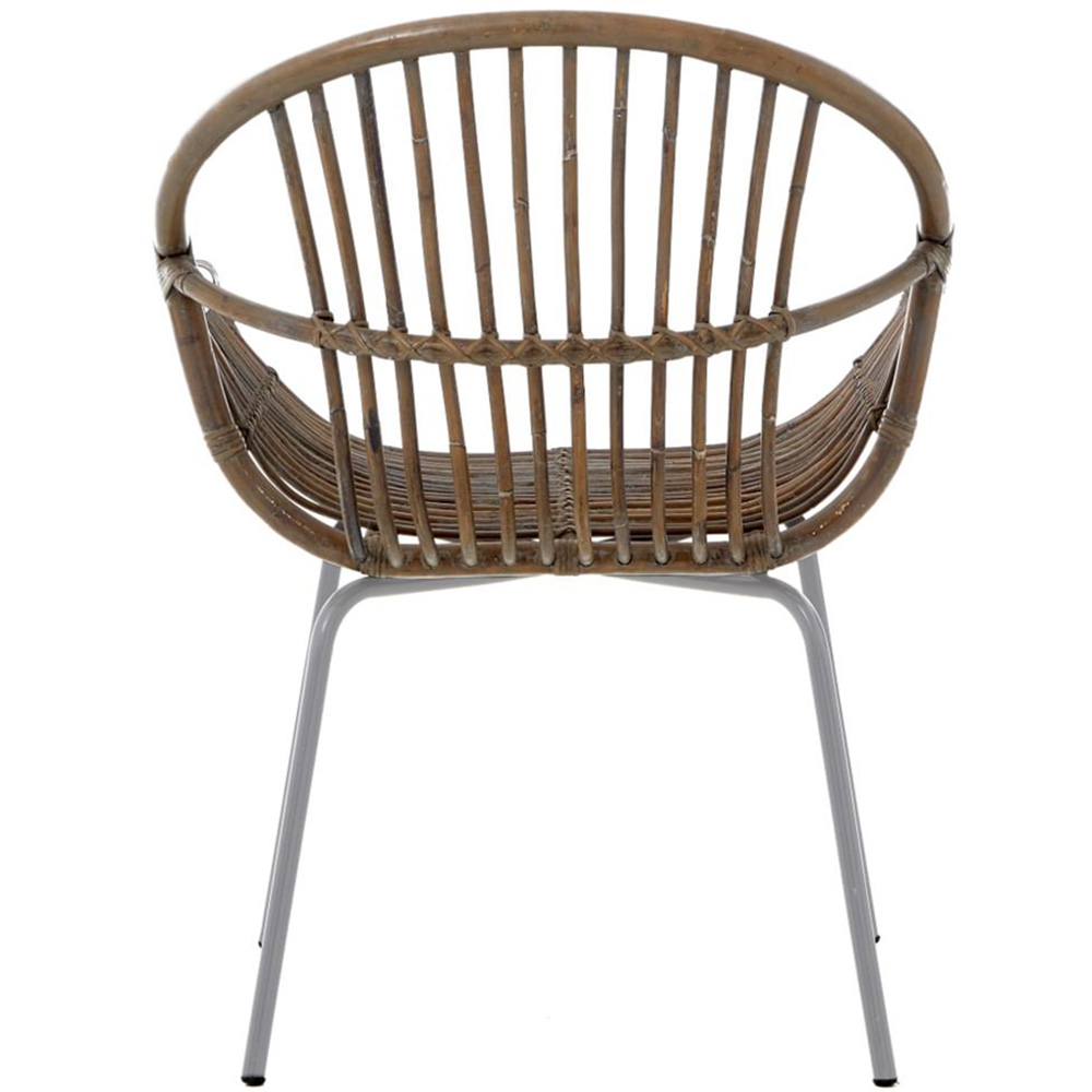 Interiors by Premier Lagom Grey Washed Natural Rattan Chair Image 5