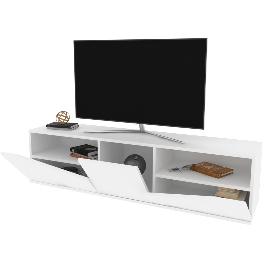Decorotika Carson 3 Door White TV Unit Image 7