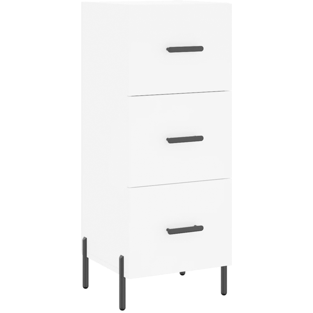vidaXL Single Door 3 Drawer White Highboard Image 5