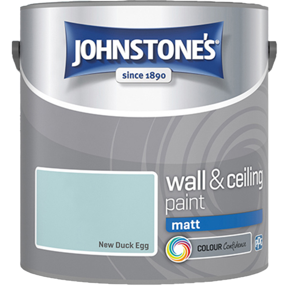 Johnstone's Walls & Ceilings Duck Egg Matt Emulsion Paint 2.5L Image 2