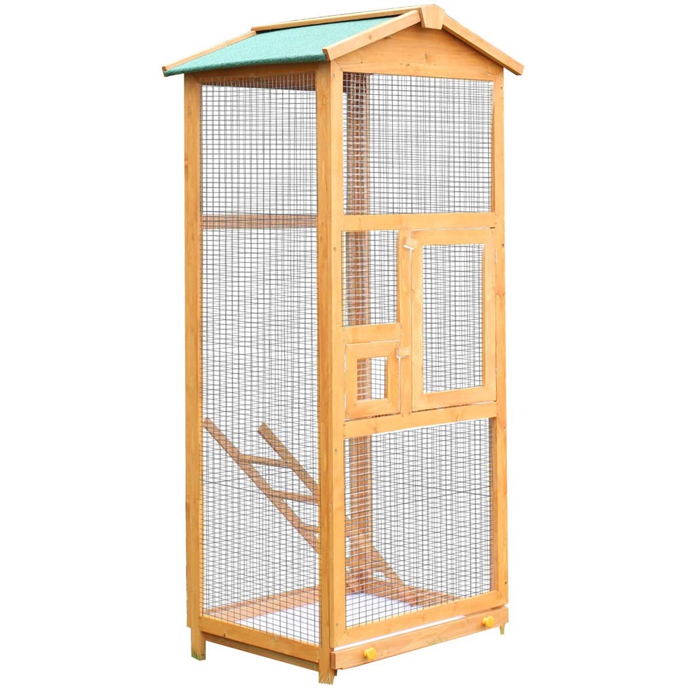 PawHut Wooden Bird Cage Image 1