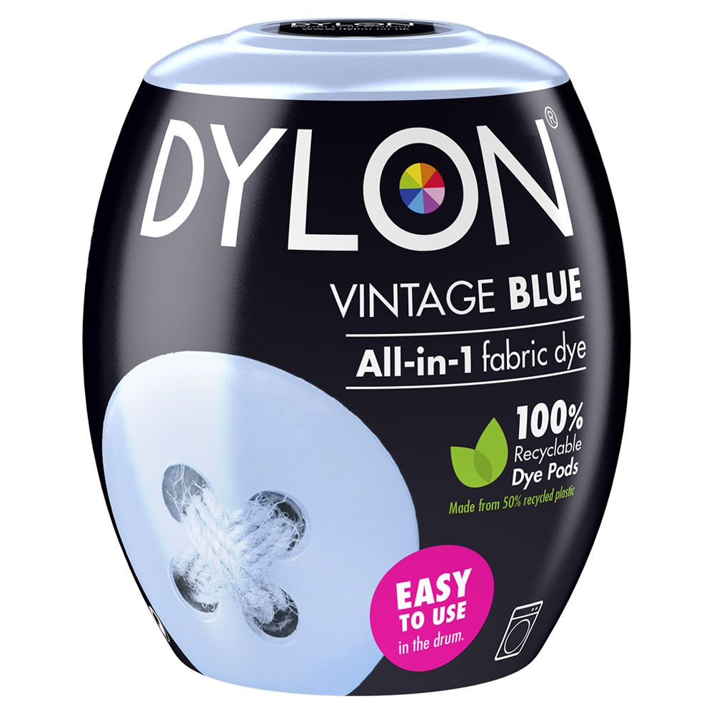 Dylon Vintage Blue Fabric Dye Pod 350g Image 1