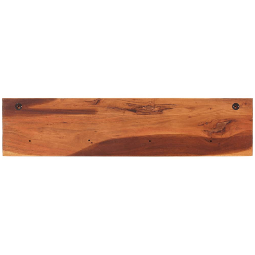 vidaXL 112cm Set of 2 Honey Brown Floating Wall Shelf Image 4