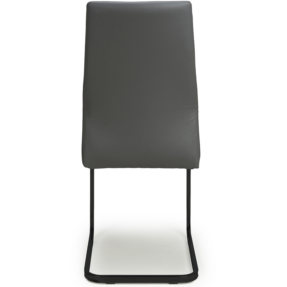 Cordoba Set of 4 Grey Leather Effect Dining Chairs Image 4