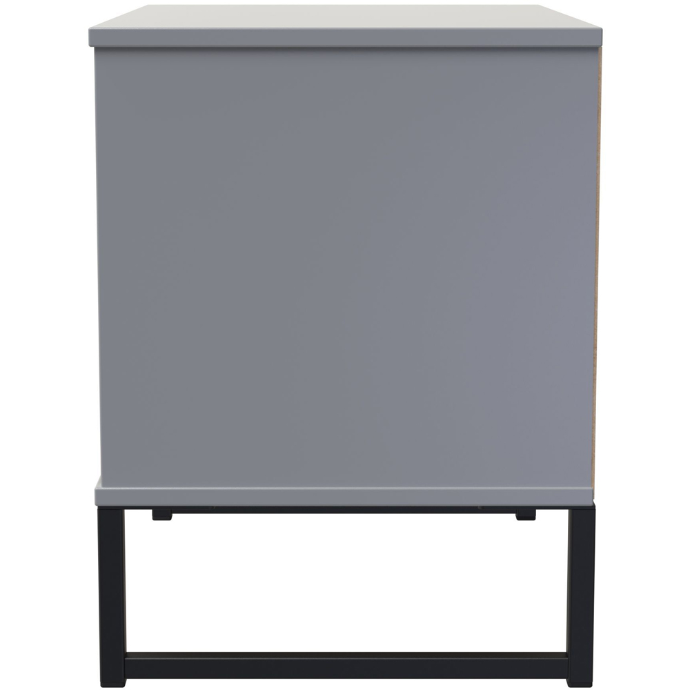 Crowndale Diego Single Drawer Single Shelf Dusk Grey Open Bedside Cabinet Ready Assembled Image 2