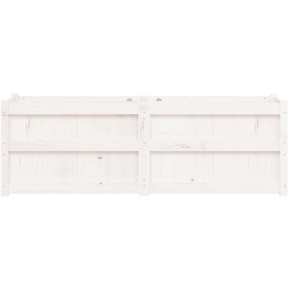 vidaXL White Pine Wood Garden Planter 150 x 50 x 50cm Image 4
