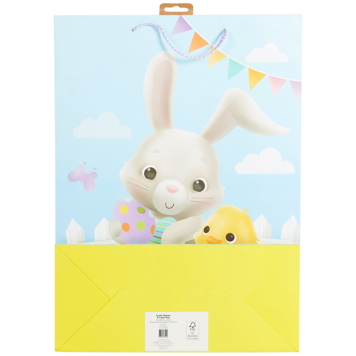 Easter Bunny Extra Large Gift Bag - Multicolour Image 4