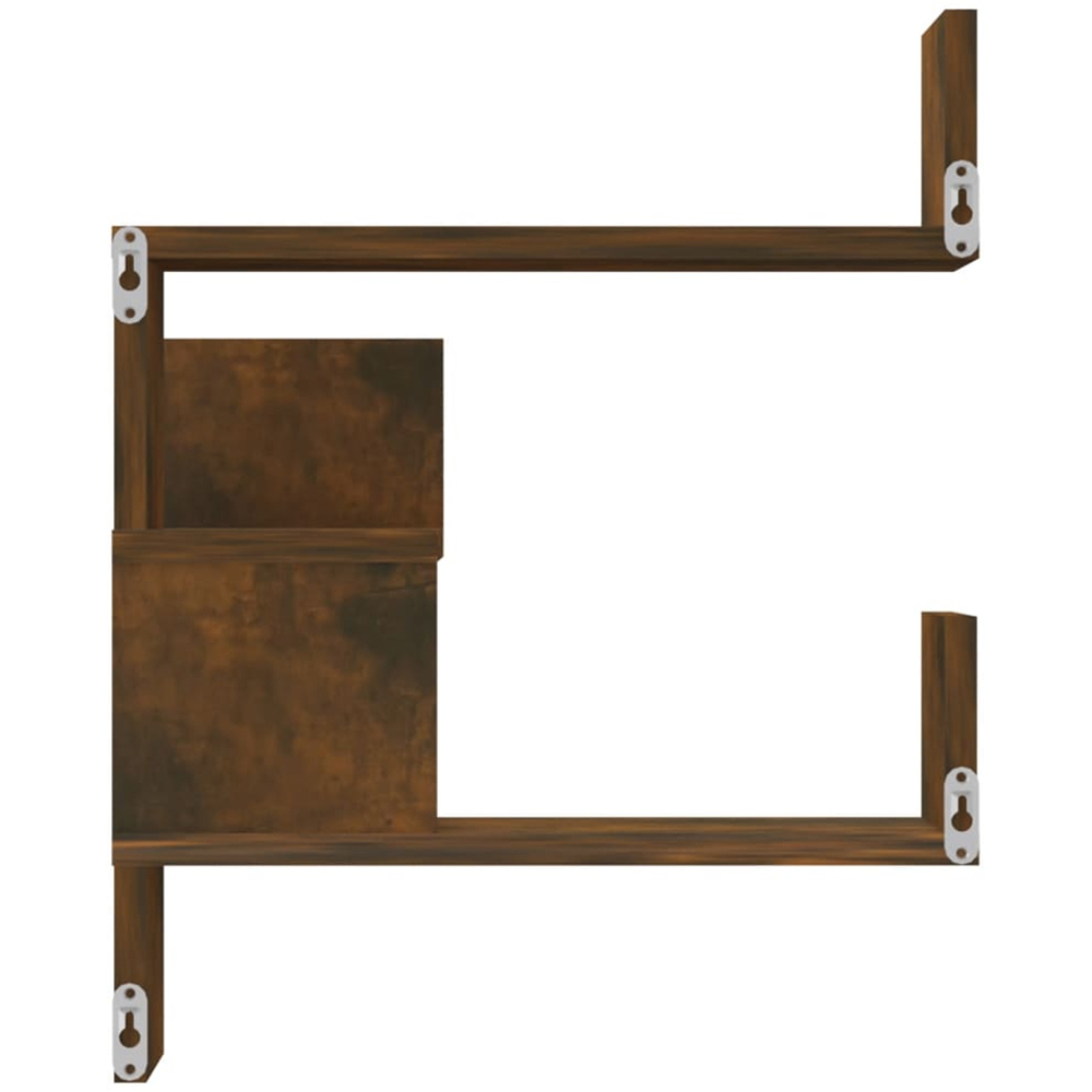 vidaXL 3-Tier Brown Corner Wall Shelf 2 Pack Image 5