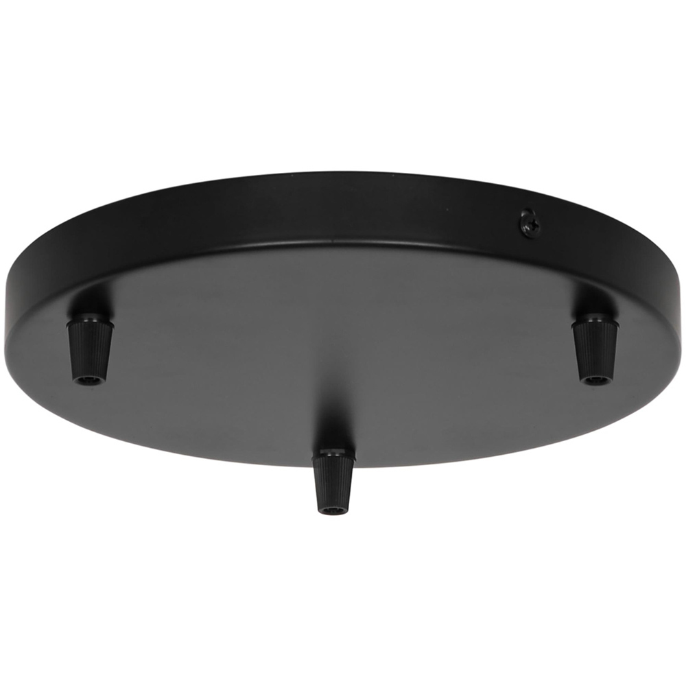 Nordlux Luana 3-Exits Black Metal Pendant Light Canopy Image 1