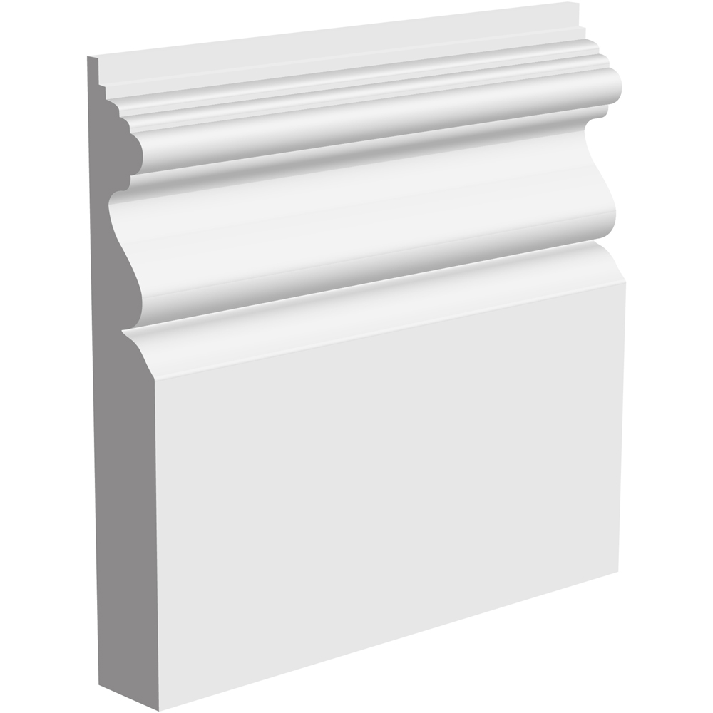 National Skirting White Victorian Primed Skirting Board 18mm 220 x 4200mm Image 1