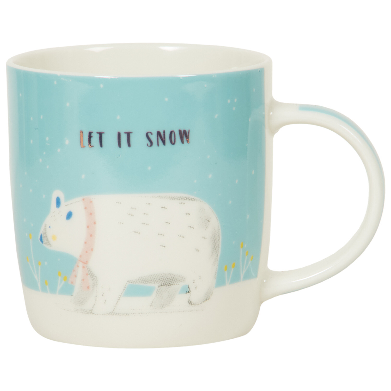 Winter Animals Mug Gold Detail  - Multicolour Image 4
