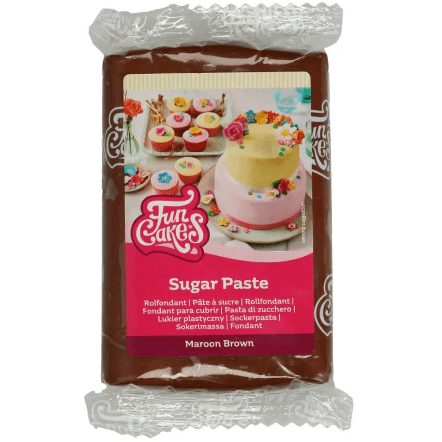 Funcakes Sugar Paste - Maroon Brown Image