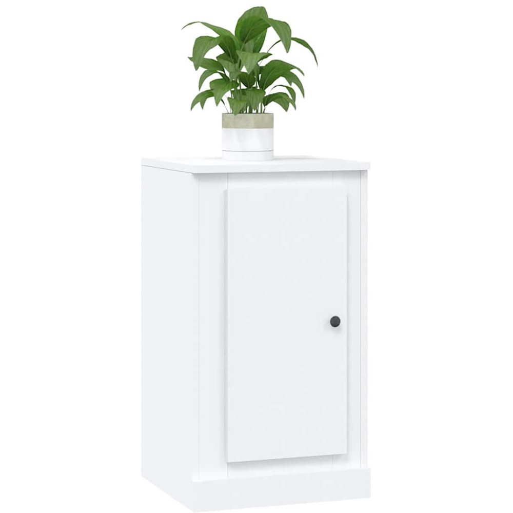 vidaXL Single Door White Sideboard Image 3