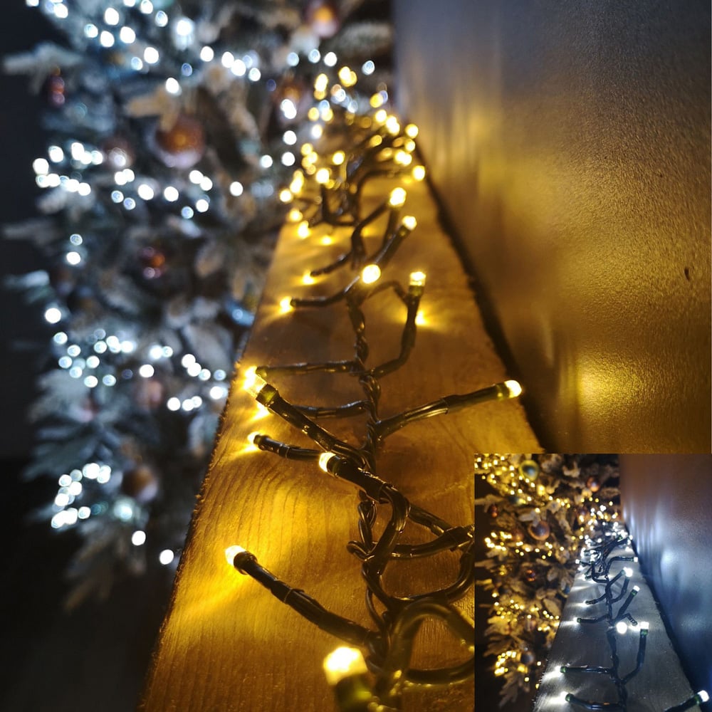 Samuel Alexander White or Warm White LED Connectable Christmas Cluster Curtain Light 4.8m Image 6