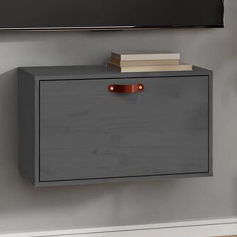 vidaXL Single Door Grey Wall Cabinet Image 1