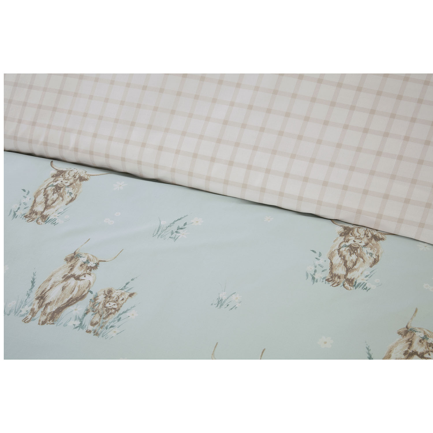 Highland Cows Duvet Set - Blue / King Image 4