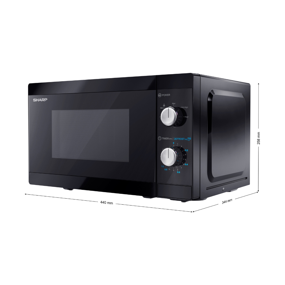 Sharp Black 20L Solo Manual Microwave 800W Image 5