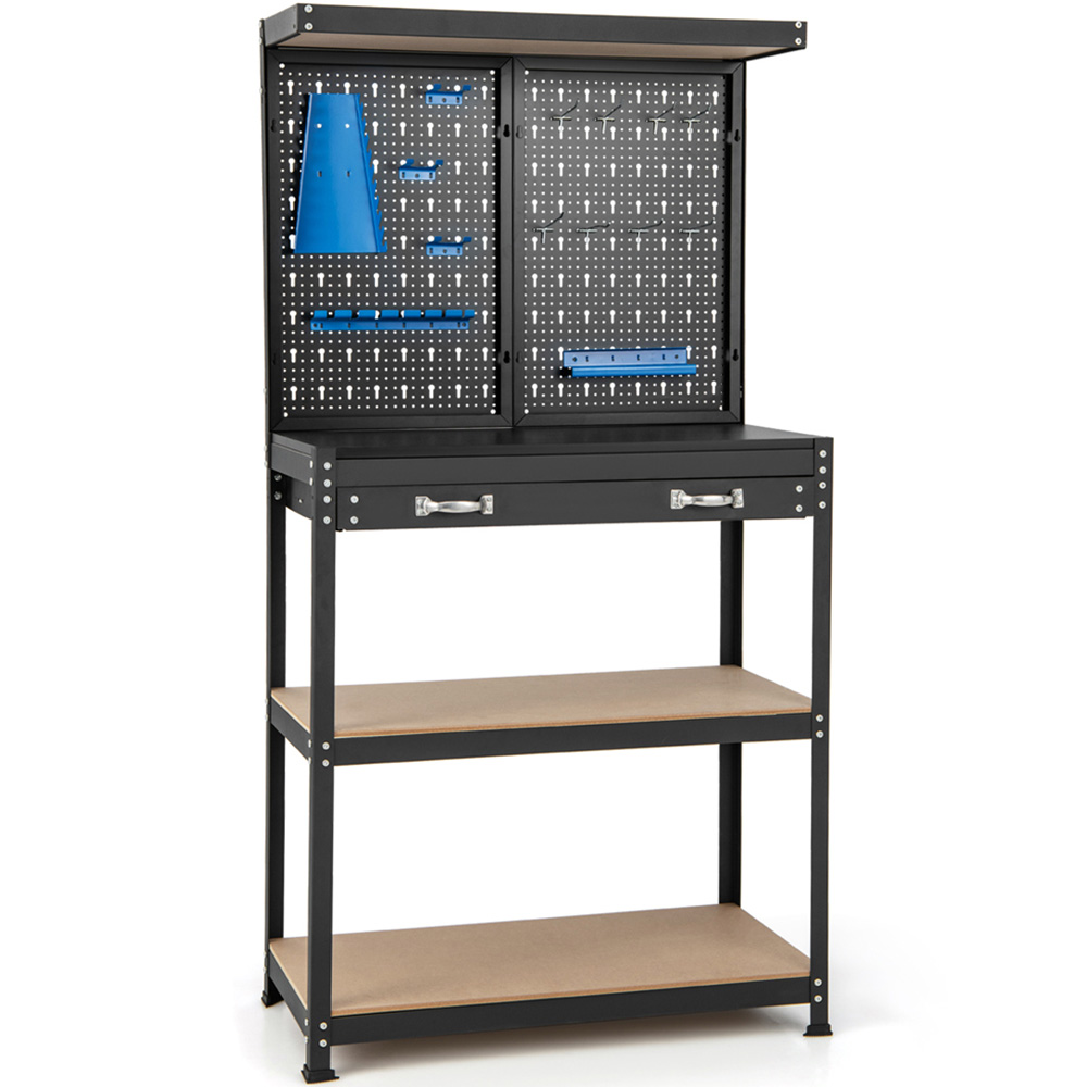 Costway Blue Tool Storage Workbench Image 1