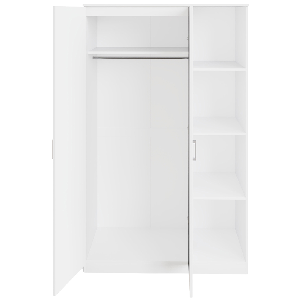 GFW Bailey 2 Door 4 Shelf White Wardrobe Image 7
