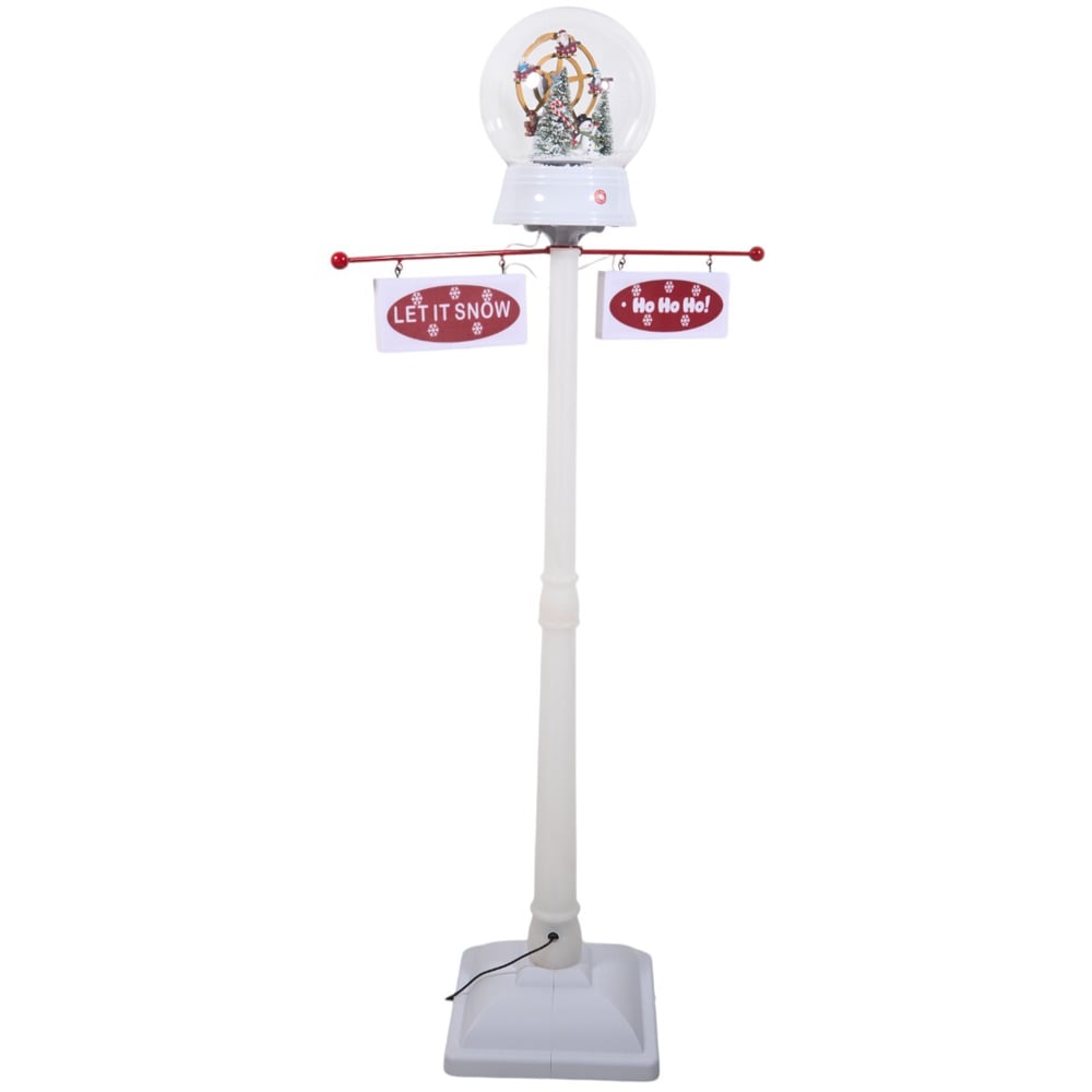 Snowing LED Christmas Lantern White Image 5