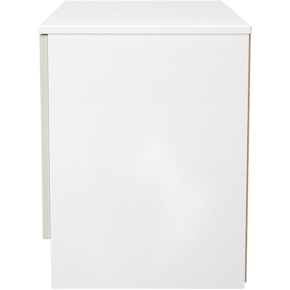 Crowndale Contrast 2 Door Grey Matt and White Compact Storage Unit Ready Assembled Image 3
