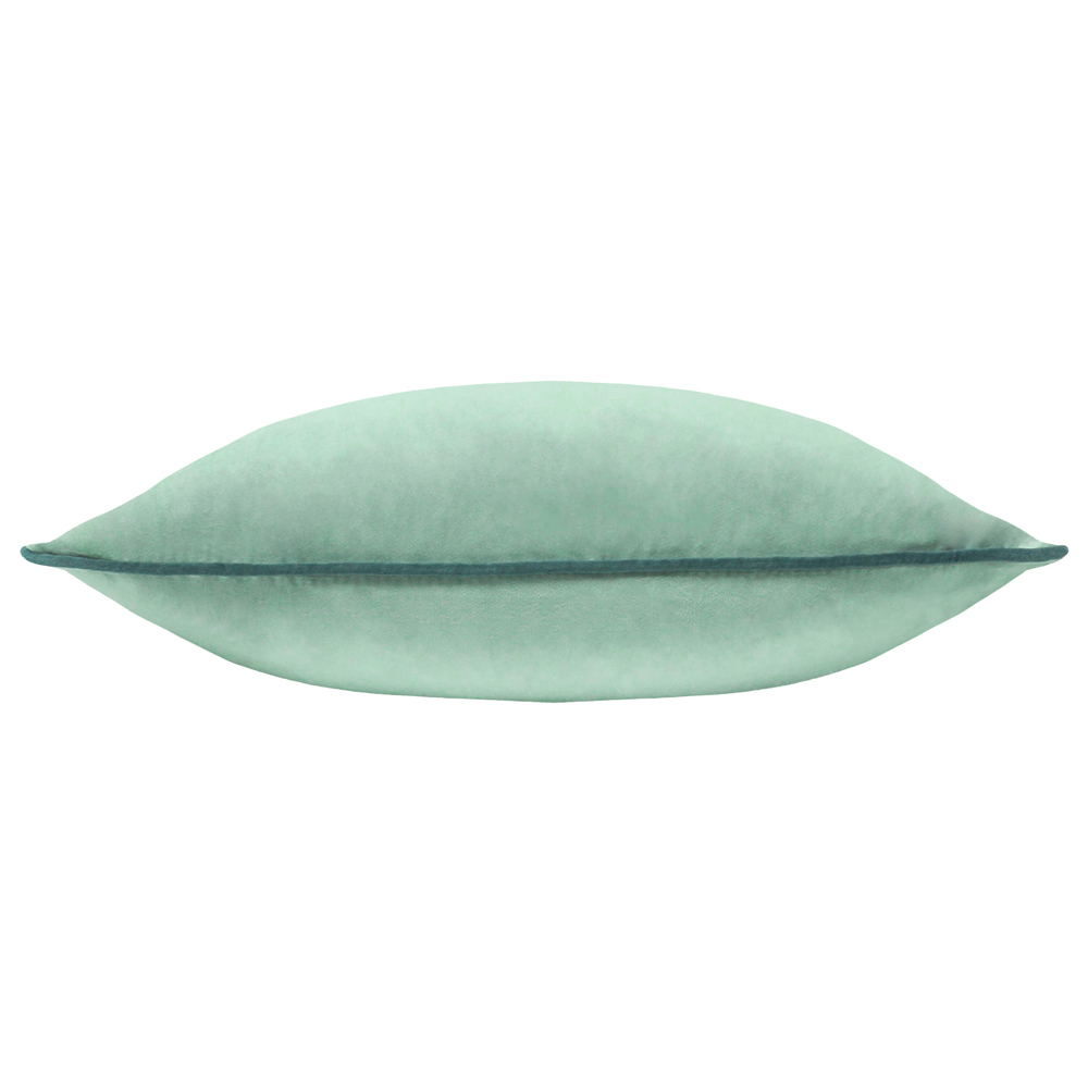 Paoletti Meridian Mineral Teal Velvet Cushion Image 2