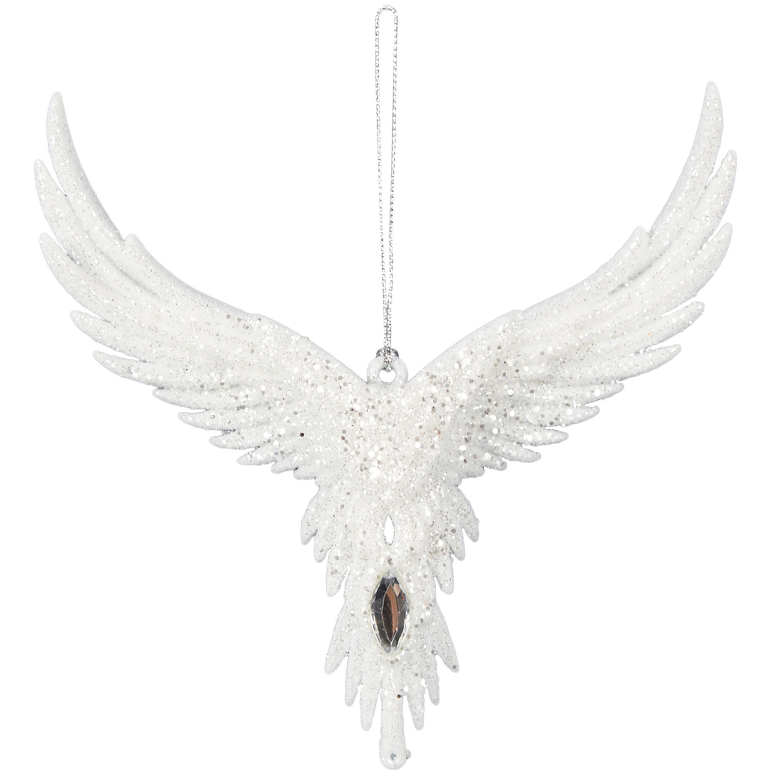 Glitter Angel Wings White - White Image 1
