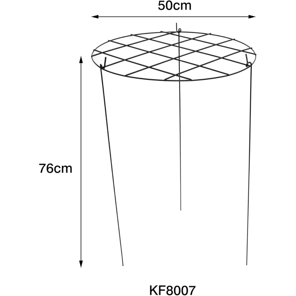 Garden Gear Large Round Grow Through Grid Support 76 x 50 x 50cm 3 Pack Image 6