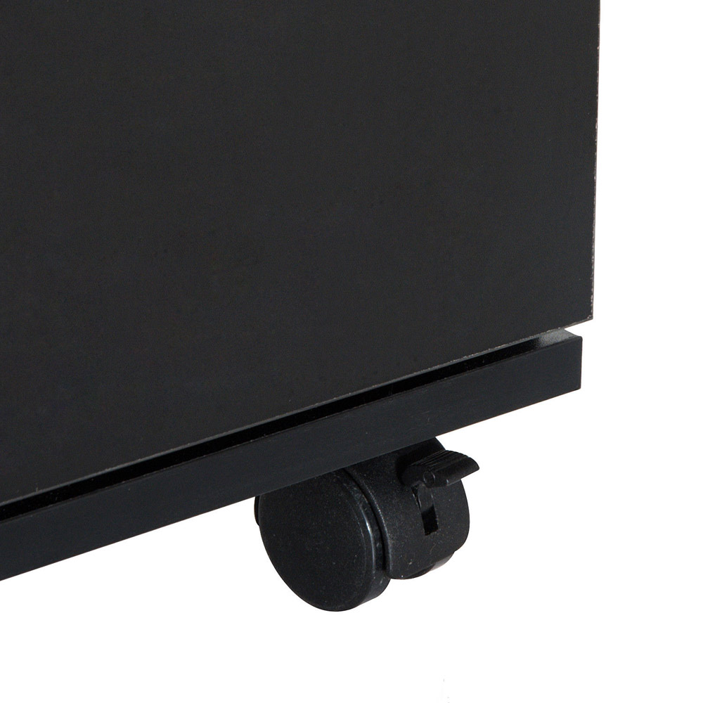 Portland Black 2-Drawer Mobile Cabinet Image 7