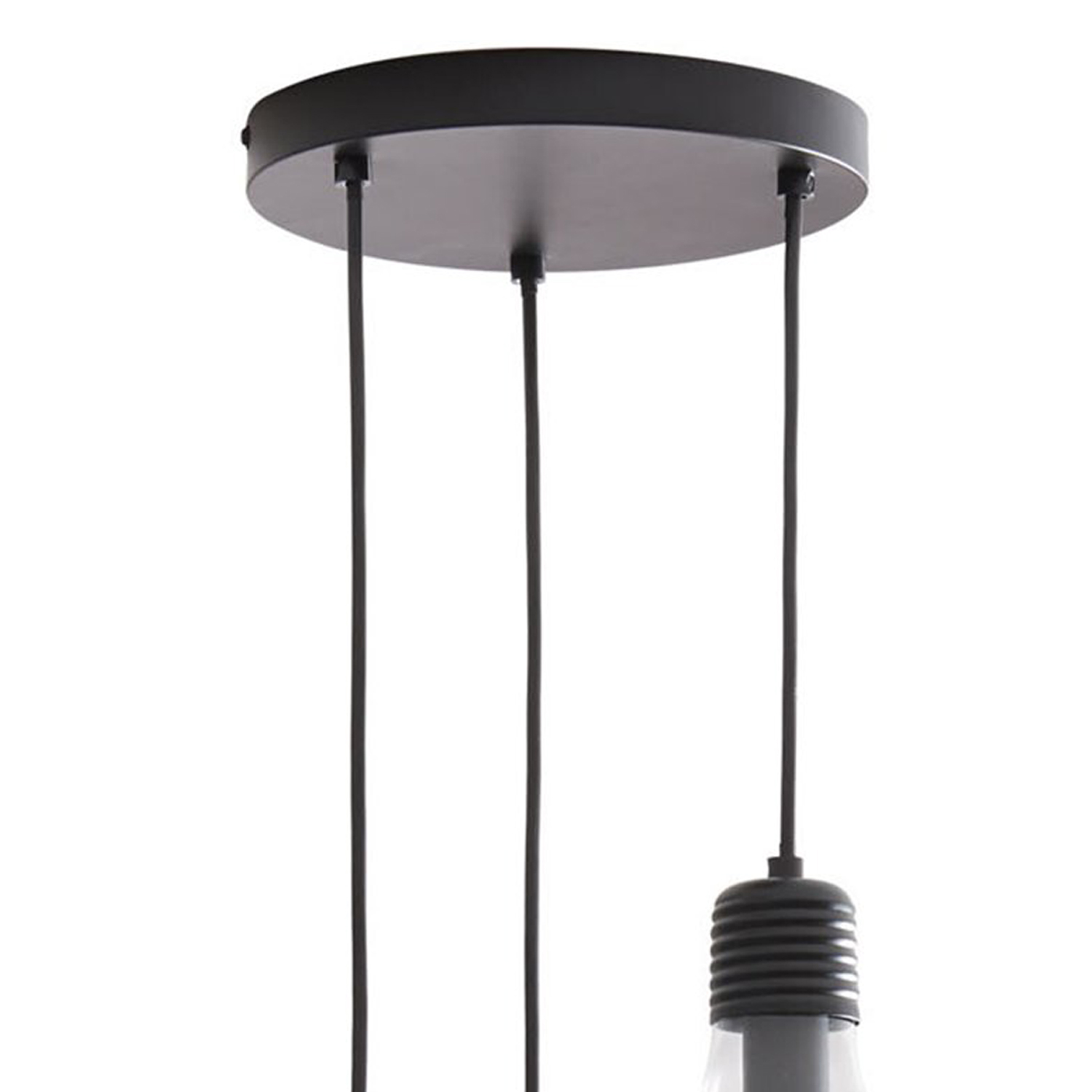 Flynn 3 Light Black Ceiling Fitting Image 4
