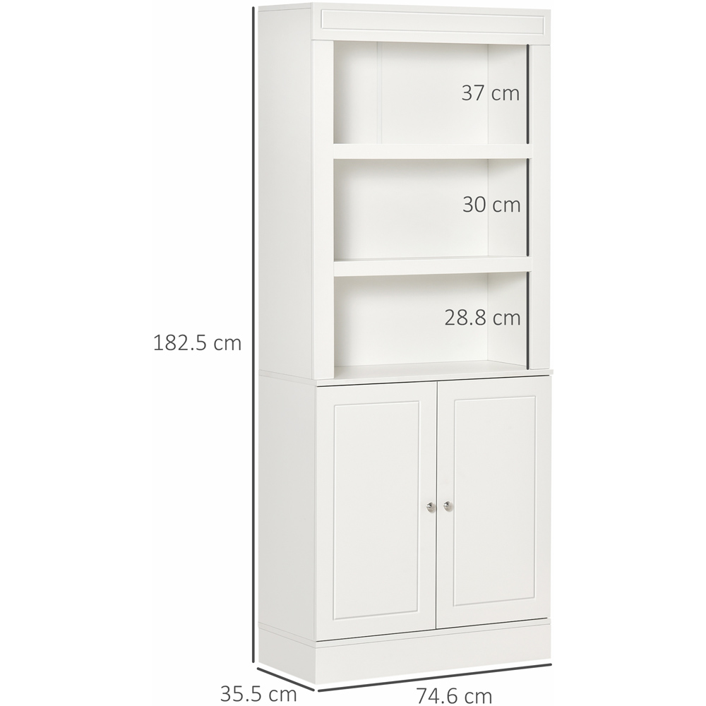 Portland 2 Door 3 Shelf White Display Cabinet Image 8