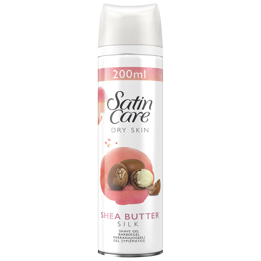 Gillette Satin Care Dry Skin Shave Gel with Shea Butter 200ml Image 1