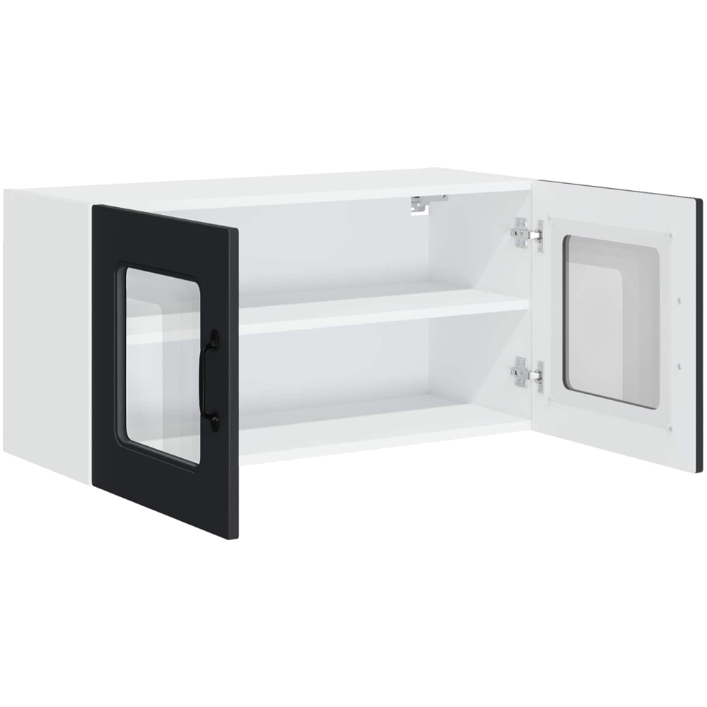 vidaXL Kalmar 2 Door Black Wall Kitchen Cabinet Image 5