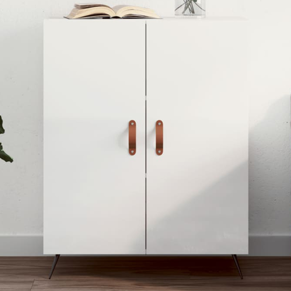 vidaXL 2 Door High Gloss White Sideboard Image 1