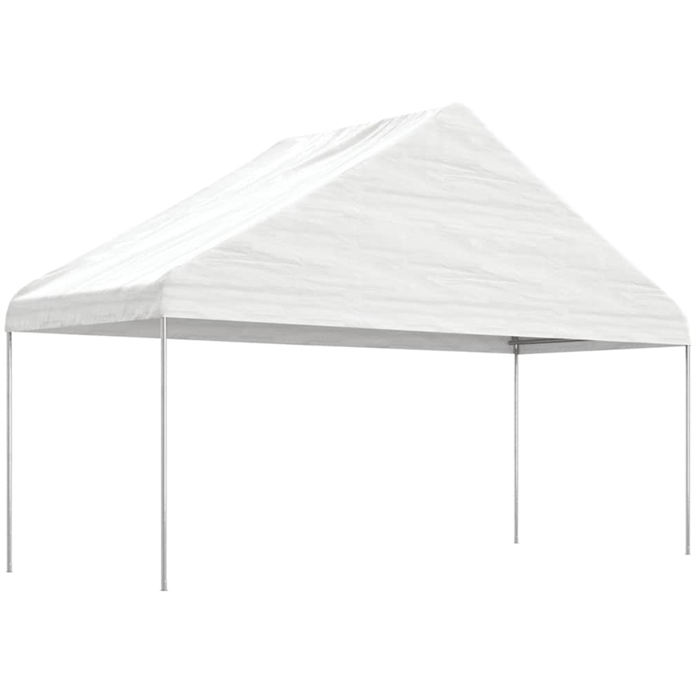 vidaXL 4.46 x 5.88m White Gazebo with Roof Image 2