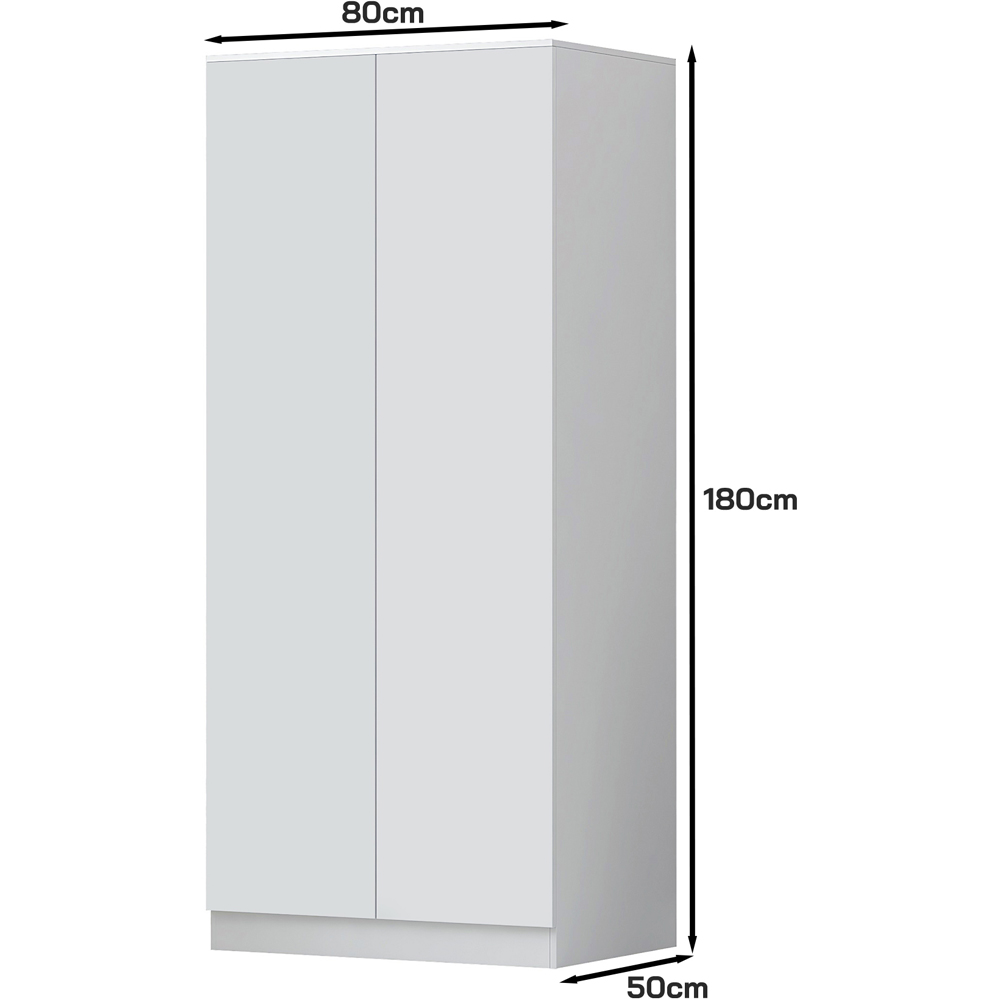 FWStyle Stora 2 Door Matt White Wardrobe Image 5