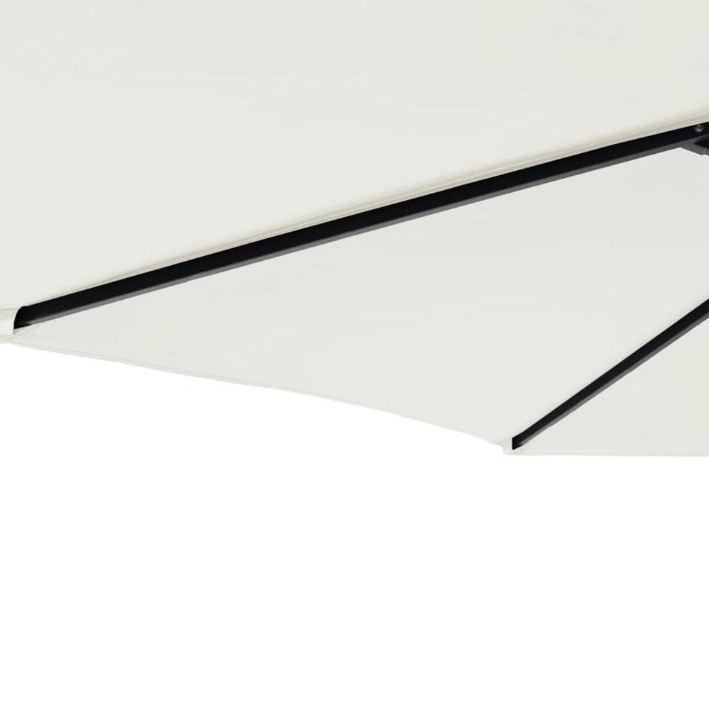 vidaXL White Garden Parasol with Steel Pole 2.25m Image 7