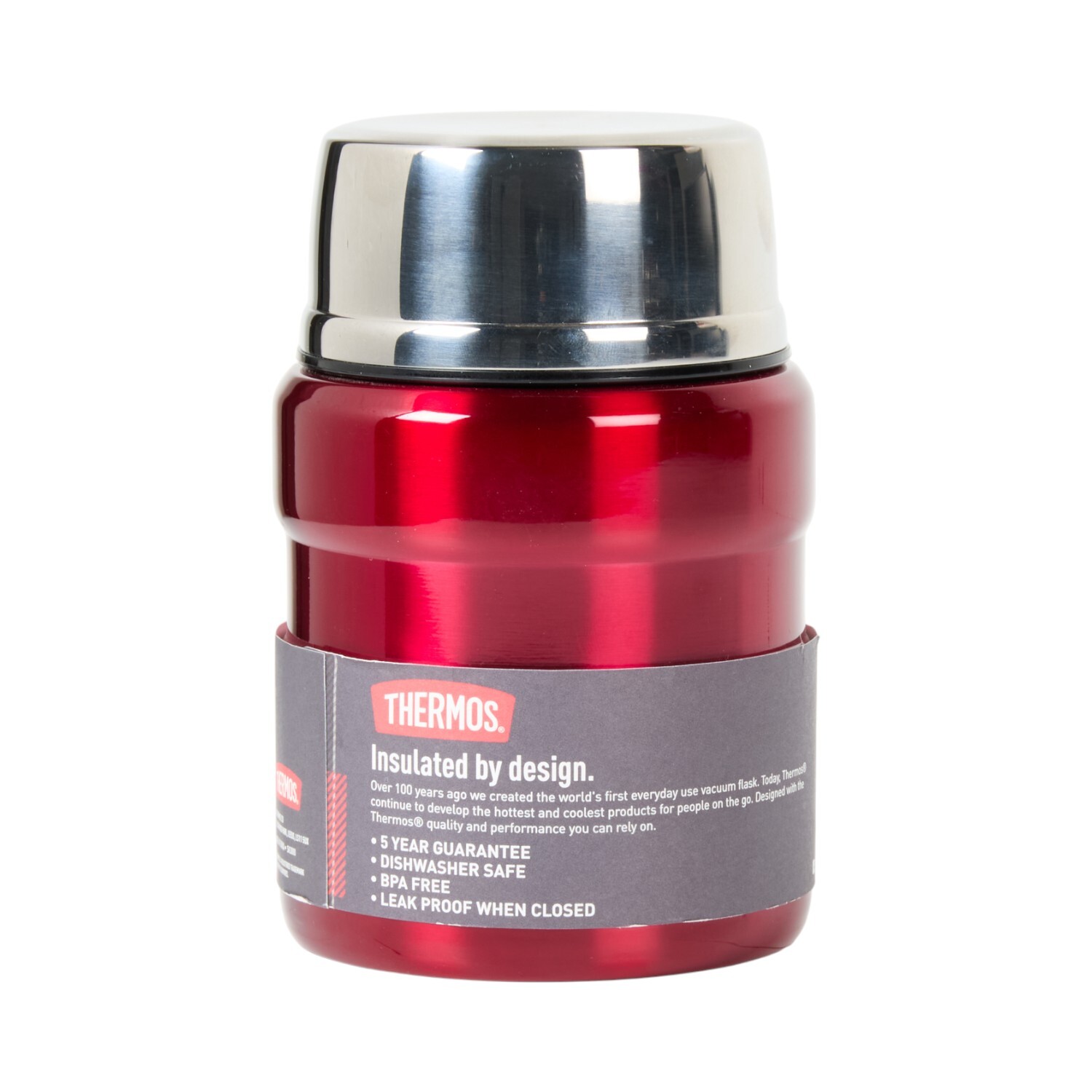 Thermos Stainless Steel King Food Flask Red Image 3